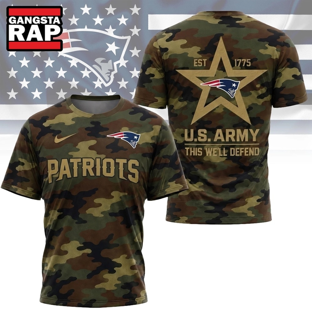 New England Patriots NFL Veterans US Army Camo New Design 3D Shirt , Football New Design Shirt New England Patriots Nfl Veterans US Army Camo New Design 3D Shirt