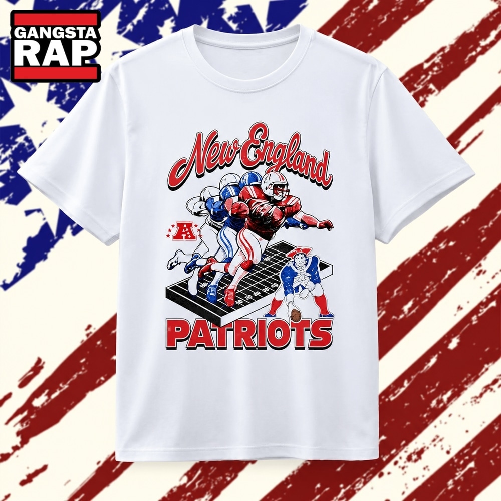 New England Patriots Retro Football Player Action T Shirt, Trending 2D Shirt New England Patriots Retro Football Player Action T Shirt, Trending 2D Shirt