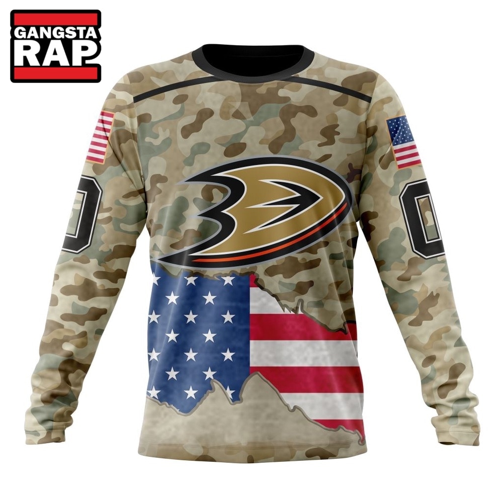NHL Anaheim Ducks Specialized Kits For United State With Camo Color Hoodie, T Shirt , NHL 3D Shirt NHL Anaheim Ducks Specialized Kits For United State With Camo Color Hoodie, T Shirt , NHL 3D Shirt