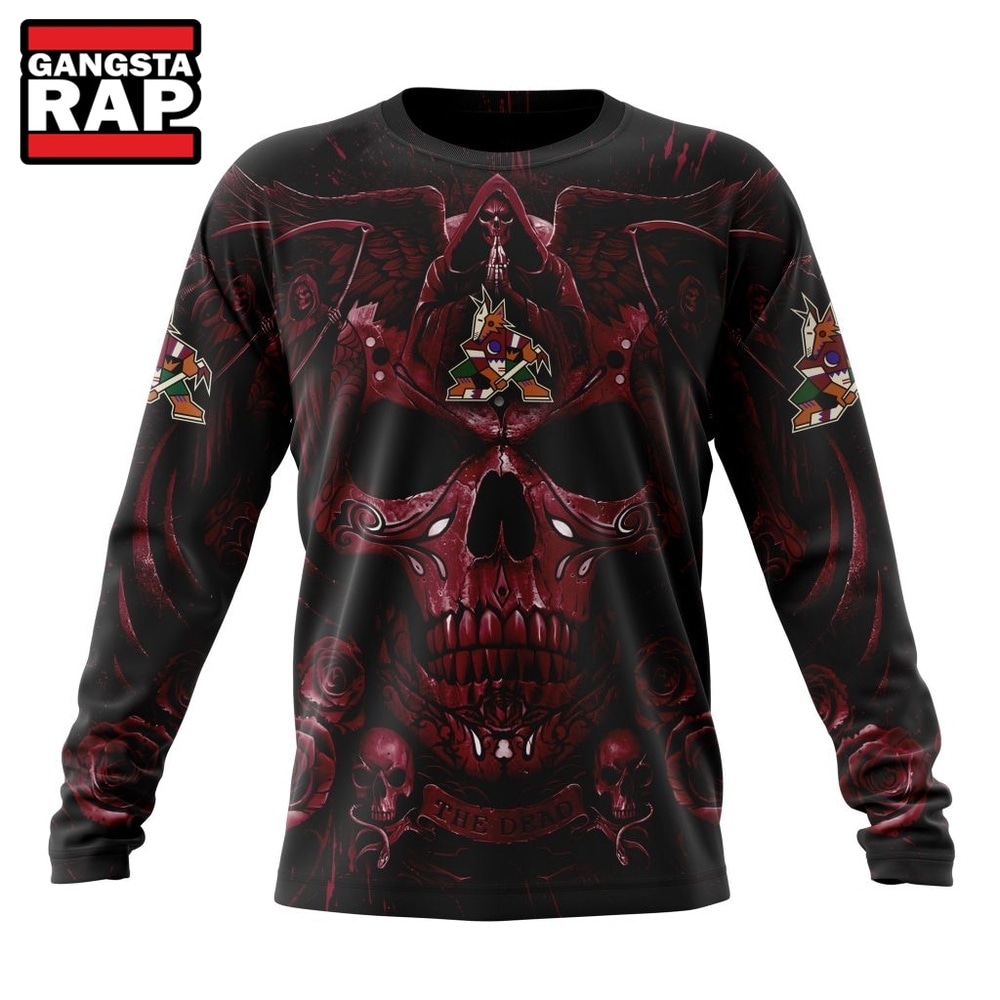NHL Arizona Coyotes Special Design Halloween With Skull Art Hoodie, T Shirt , NHL 3D Shirt NHL Arizona Coyotes Special Design Halloween With Skull Art Hoodie, T Shirt , NHL 3D Shirt