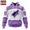 NHL Arizona Coyotes Special Lavender Fight Cancer Hoodie, T Shirt , NHL 3D Shirt Nhl Arizona Coyotes Special Lavender Fight Cancer Hoodie T Shirt 1