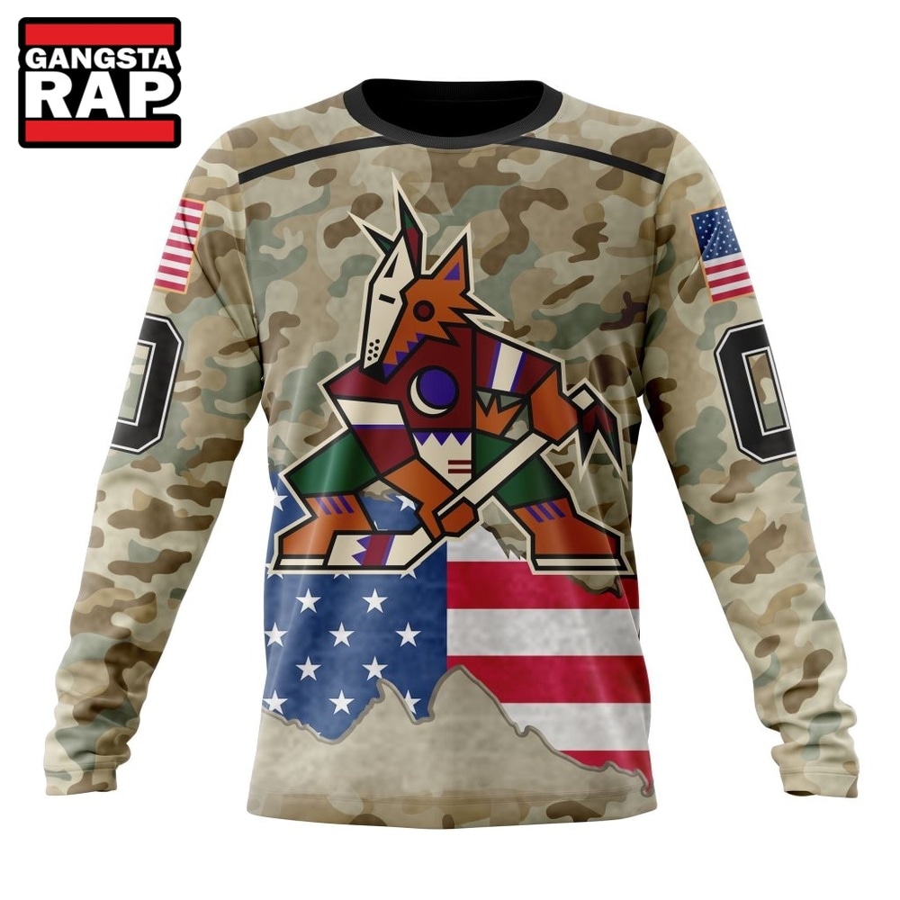 NHL Arizona Coyotes Specialized Kits For United State With Camo Color Hoodie, T Shirt , NHL 3D Shirt NHL Arizona Coyotes Specialized Kits For United State With Camo Color Hoodie, T Shirt , NHL 3D Shirt