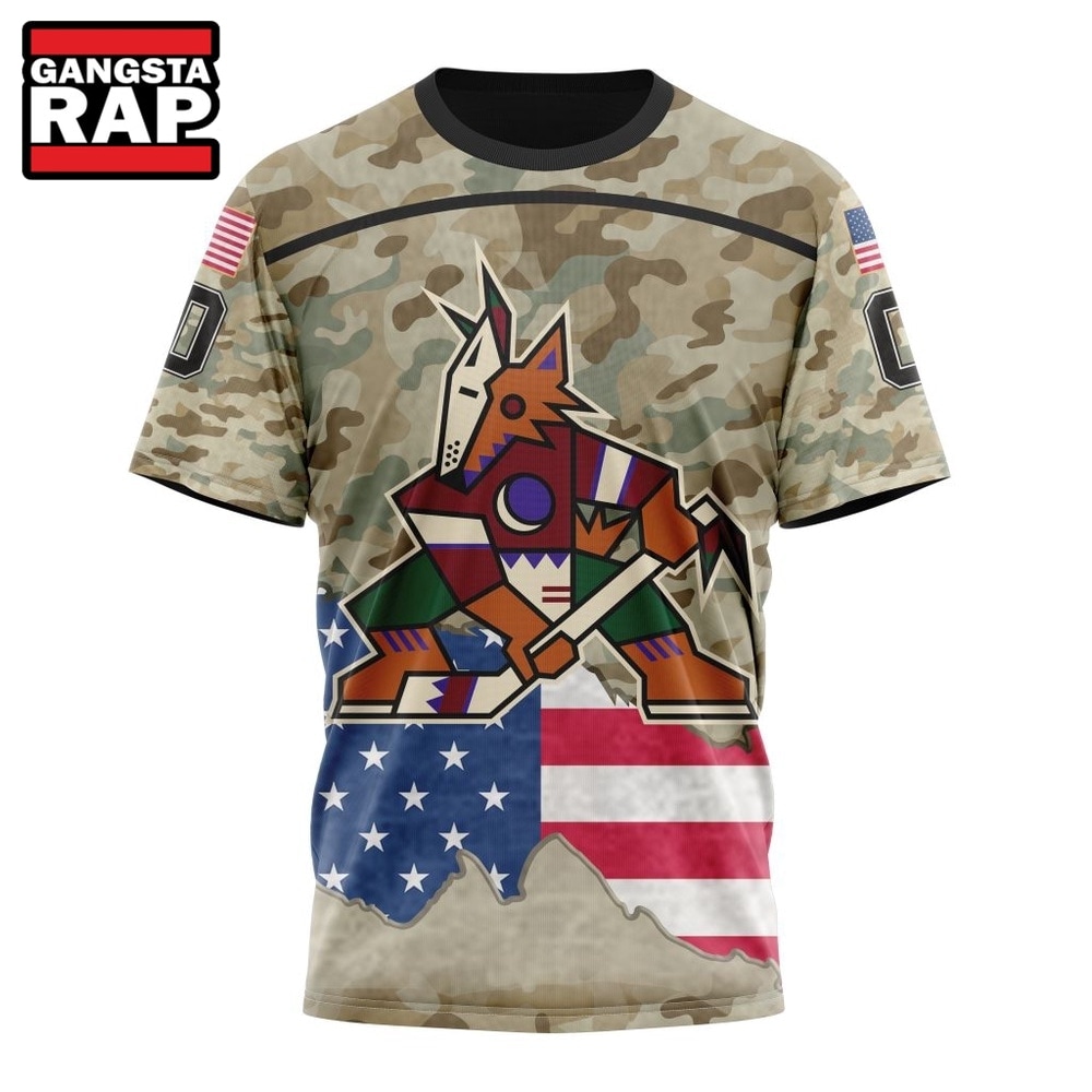 NHL Arizona Coyotes Specialized Kits For United State With Camo Color Hoodie, T Shirt , NHL 3D Shirt NHL Arizona Coyotes Specialized Kits For United State With Camo Color Hoodie, T Shirt , NHL 3D Shirt