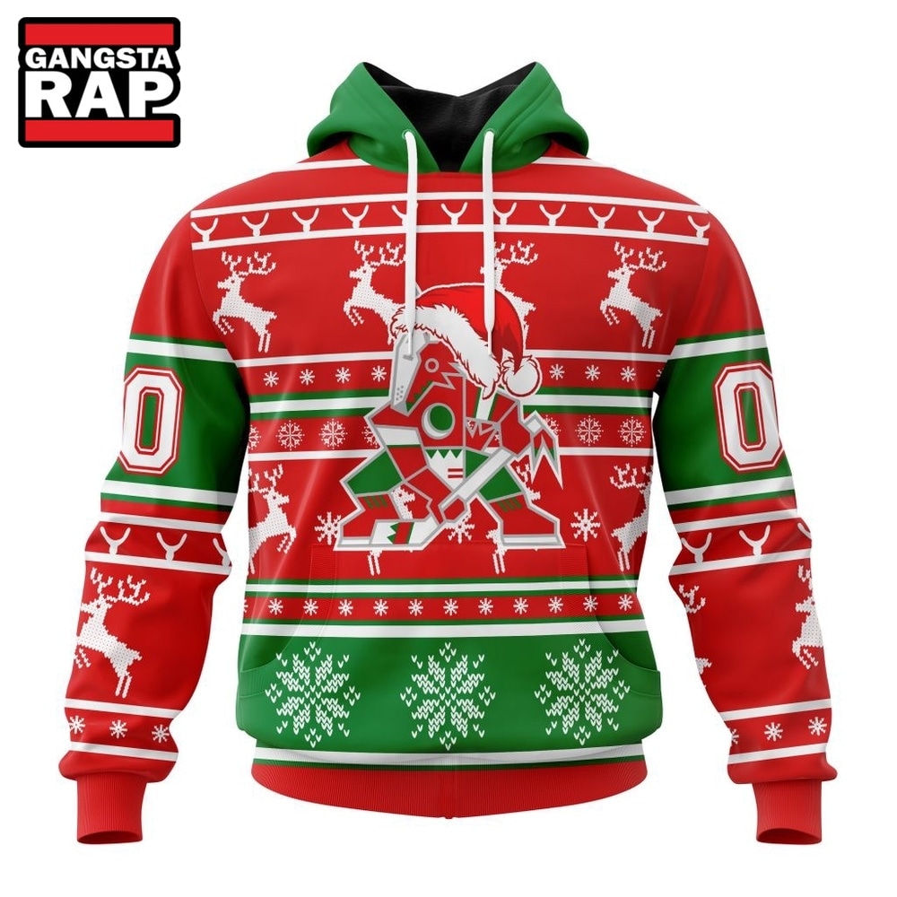 NHL Arizona Coyotes Specialized Unisex Christmas Is Coming Hoodie, T Shirt , NHL 3D Shirt Nhl Arizona Coyotes Specialized Unisex Christmas IS Coming Hoodie T Shirt 1