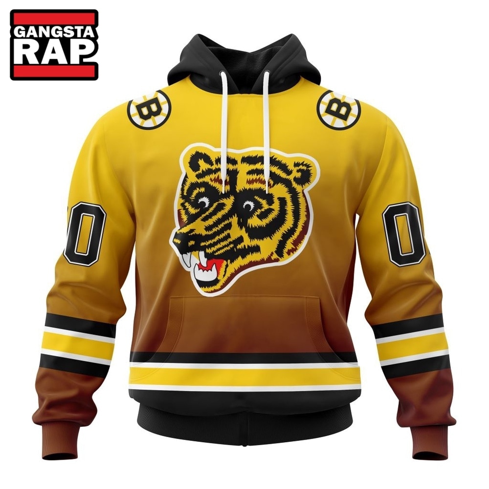 NHL Boston Bruins Special Retro Gradient Design Hoodie, T Shirt, NHL 3D Shirt Nhl Boston Bruins Special Retro Gradient Design Hoodie T Shirt 1