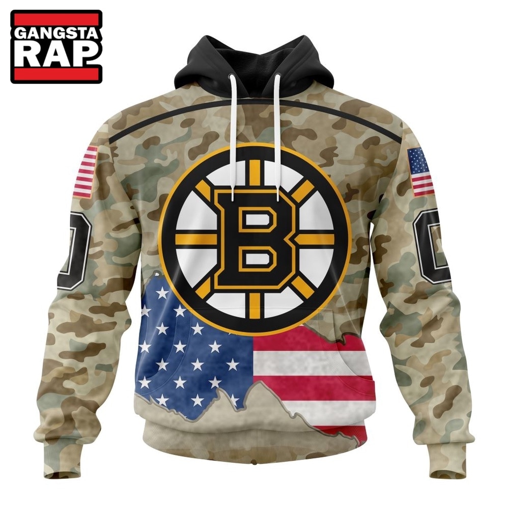 NHL Boston Bruins Specialized Kits For United State With Camo Color Hoodie, T Shirt , NHL 3D Shirt Nhl Boston Bruins Specialized Kits For United State With Camo Color Hoodie T Shirt 1