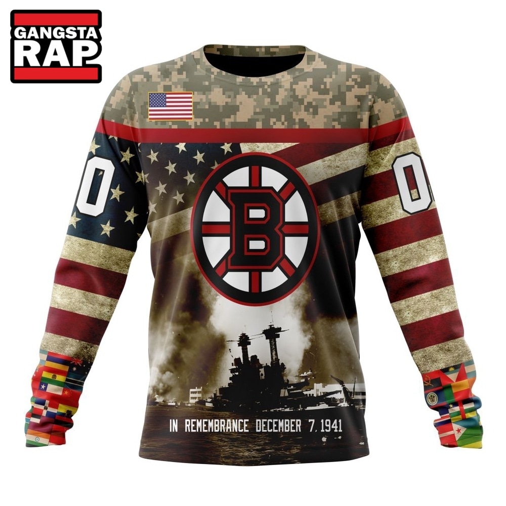 NHL Boston Bruins Specialized Unisex Kits Remember Pearl Harbor Hoodie, T Shirt , NHL 3D Shirt NHL Boston Bruins Specialized Unisex Kits Remember Pearl Harbor Hoodie, T Shirt , NHL 3D Shirt