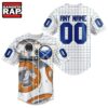 NHL Buffalo Sabres x BB 8 D Star War Baseball Jersey , NHL Baseball Shirt Nhl Buffalo Sabres X BB 8 D Star War Baseball Jersey 1