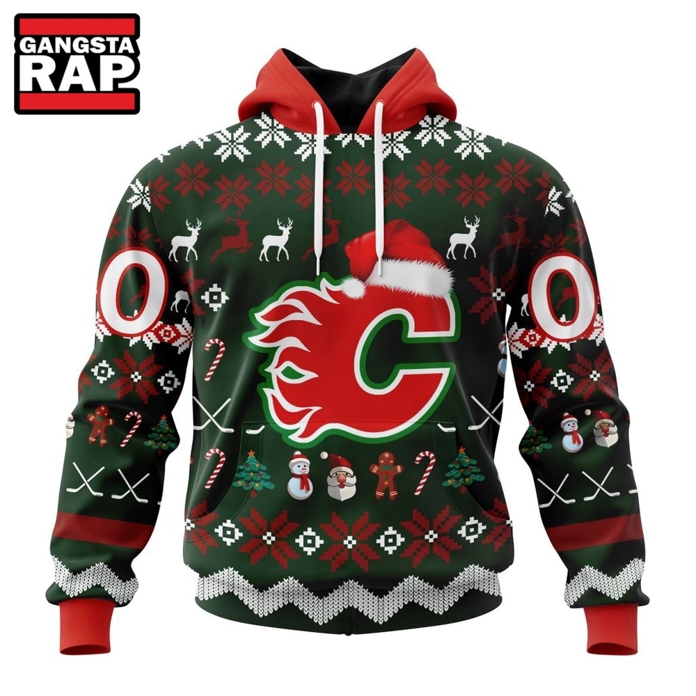 NHL Calgary Flames Hockey Christmas Is Coming 2026 Hoodie, T Shirt , NHL 3D Shirt Nhl Calgary Flames Hockey Christmas IS Coming 2026 Hoodie T Shirt 1