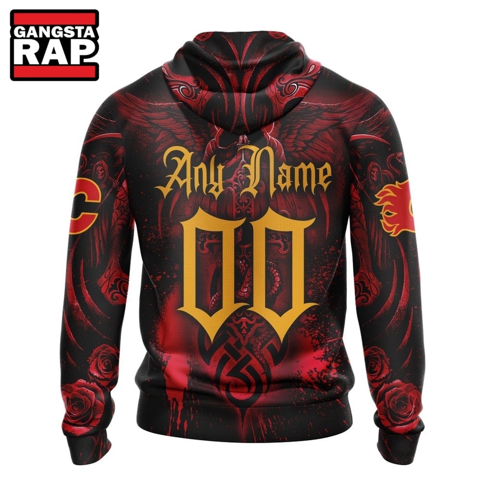 NHL Calgary Flames Special Design Halloween With Skull Art Hoodie, T Shirt , NHL 3D Shirt NHL Calgary Flames Special Design Halloween With Skull Art Hoodie, T Shirt , NHL 3D Shirt