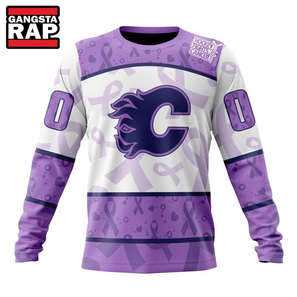 NHL Calgary Flames Special Lavender Fight Cancer Hoodie, T Shirt , NHL 3D Shirt NHL Calgary Flames Special Lavender Fight Cancer Hoodie, T Shirt , NHL 3D Shirt