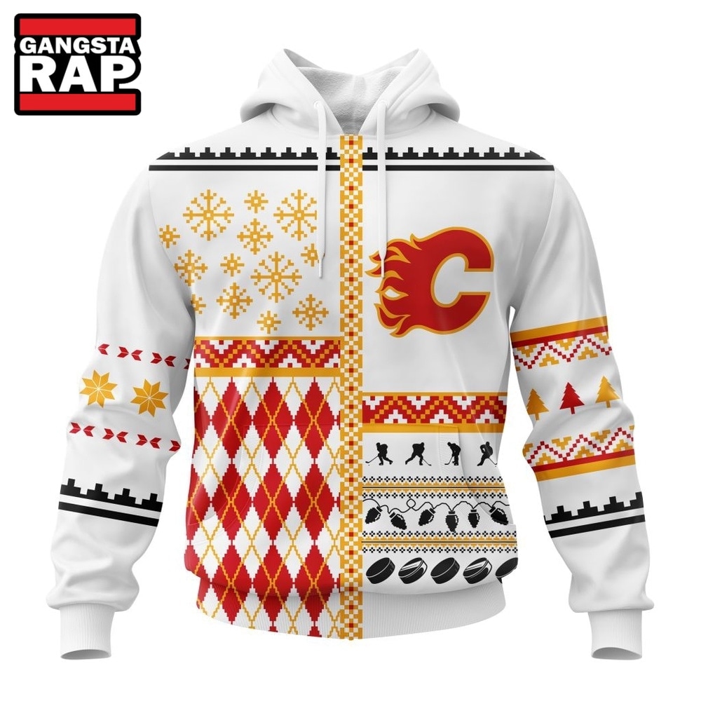 NHL Calgary Flames Specialized Christmas Is Coming New Design Hoodie, T Shirt , NHL 3D Shirt Nhl Calgary Flames Specialized Christmas IS Coming New Design Hoodie T Shirt 1