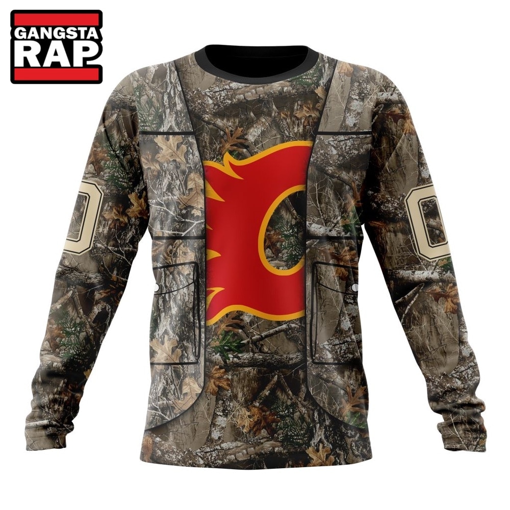 NHL Calgary Flames Specialized Unisex Vest Kits With Realtree Camo Hoodie, T Shirt, NHL 3D Shirt NHL Calgary Flames Specialized Unisex Vest Kits With Realtree Camo Hoodie, T Shirt, NHL 3D Shirt