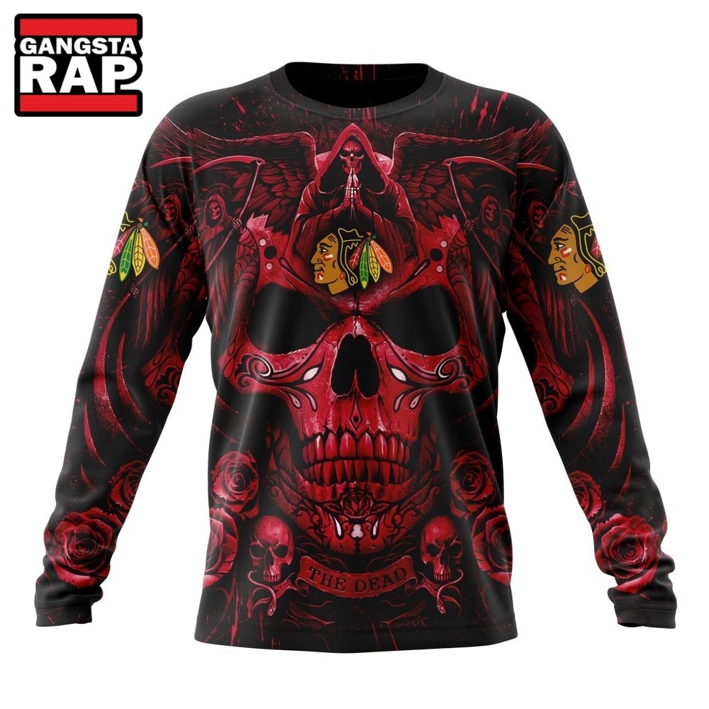 NHL Chicago Blackhawks Special Design Halloween With Skull Art Hoodie, T Shirt , NHL 3D Shirt NHL Chicago Blackhawks Special Design Halloween With Skull Art Hoodie, T Shirt , NHL 3D Shirt