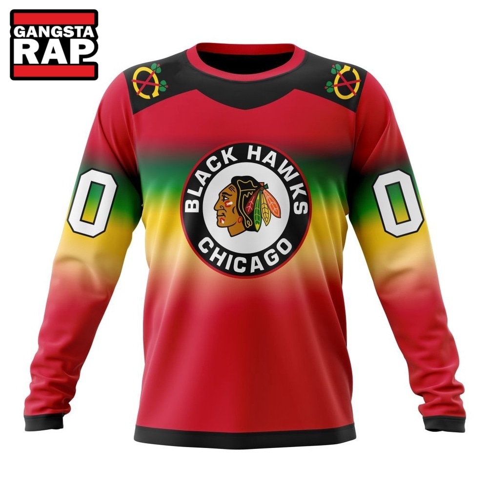 NHL Chicago Blackhawks Special Retro Gradient Design Hoodie, T Shirt, NHL 3D Shirt NHL Chicago Blackhawks Special Retro Gradient Design Hoodie, T Shirt, NHL 3D Shirt
