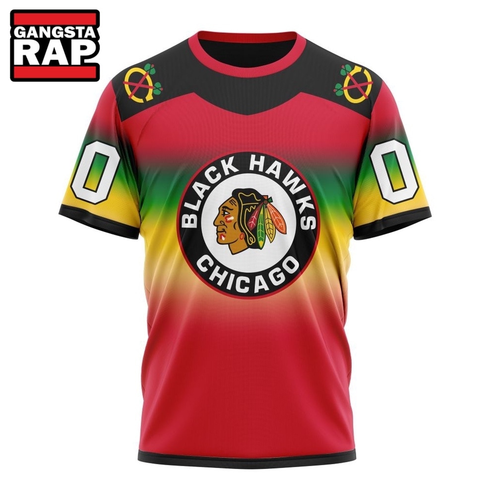 NHL Chicago Blackhawks Special Retro Gradient Design Hoodie, T Shirt, NHL 3D Shirt NHL Chicago Blackhawks Special Retro Gradient Design Hoodie, T Shirt, NHL 3D Shirt