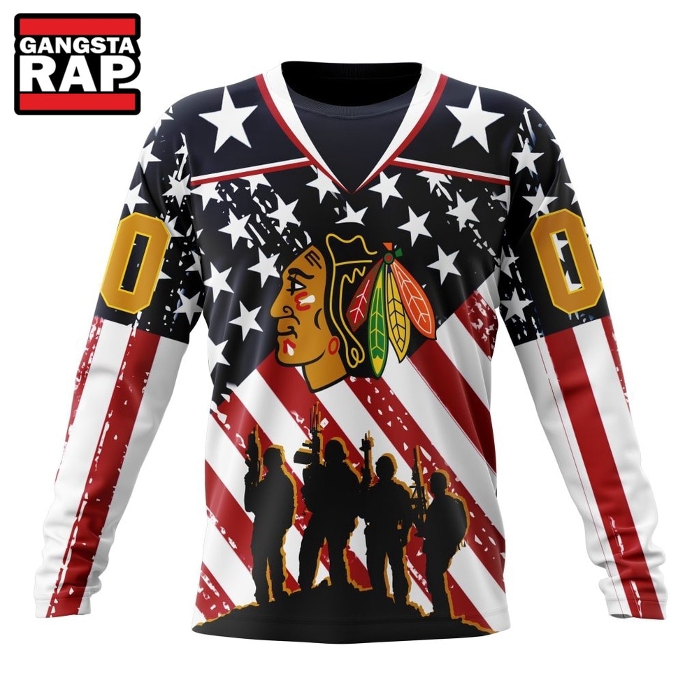 NHL Chicago BlackHawks Specialized Kits For Honor USS Military Hoodie, T Shirt , NHL 3D Shirt NHL Chicago BlackHawks Specialized Kits For Honor USS Military Hoodie, T Shirt , NHL 3D Shirt