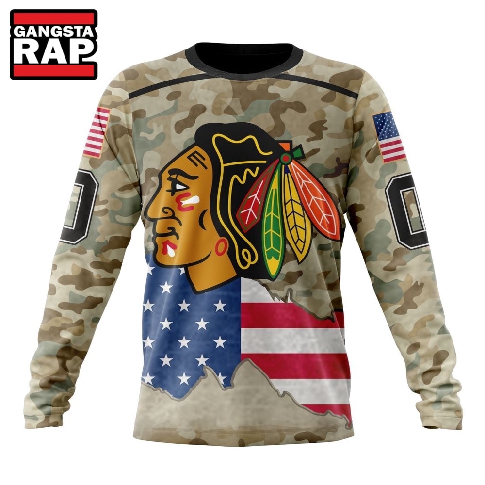 NHL Chicago BlackHawks Specialized Kits For United State With Camo Color Hoodie, T Shirt , NHL 3D Shirt NHL Chicago BlackHawks Specialized Kits For United State With Camo Color Hoodie, T Shirt , NHL 3D Shirt