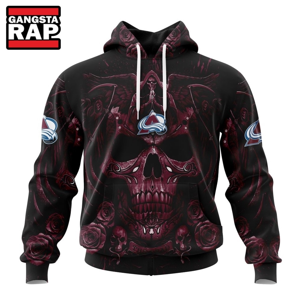 NHL Colorado Avalanche Special Design Halloween With Skull Art Hoodie, T Shirt , NHL 3D Shirt NHL Colorado Avalanche Special Design Halloween With Skull Art Hoodie, T Shirt , NHL 3D Shirt