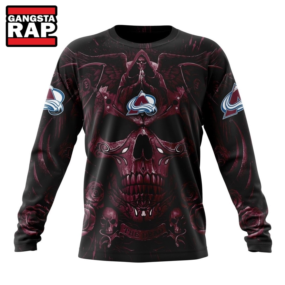 NHL Colorado Avalanche Special Design Halloween With Skull Art Hoodie, T Shirt , NHL 3D Shirt NHL Colorado Avalanche Special Design Halloween With Skull Art Hoodie, T Shirt , NHL 3D Shirt