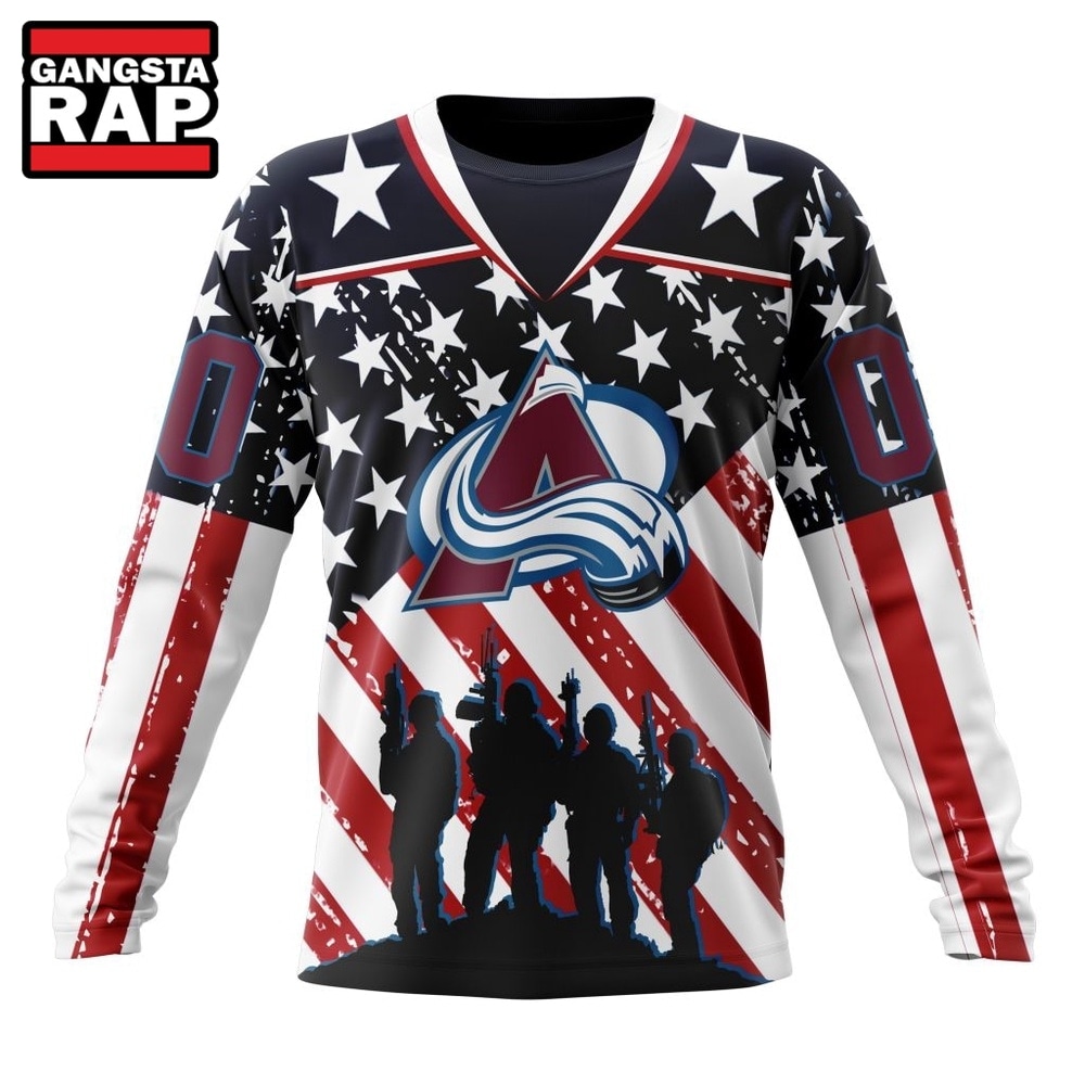 NHL Colorado Avalanche Specialized Kits For Honor USS Military Hoodie, T Shirt , NHL 3D Shirt NHL Colorado Avalanche Specialized Kits For Honor USS Military Hoodie, T Shirt , NHL 3D Shirt