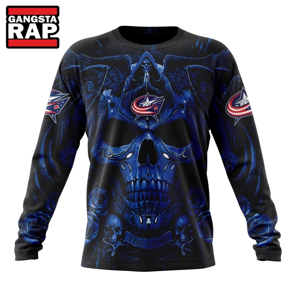NHL Columbus Blue Jackets Special Design Halloween With Skull Art Hoodie, T Shirt , NHL 3D Shirt NHL Columbus Blue Jackets Special Design Halloween With Skull Art Hoodie, T Shirt , NHL 3D Shirt