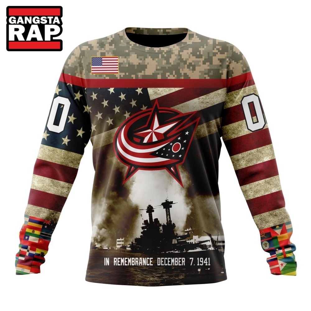 NHL Columbus Blue Jackets Specialized Unisex Kits Remember Pearl Harbor Hoodie, T Shirt , NHL 3D Shirt NHL Columbus Blue Jackets Specialized Unisex Kits Remember Pearl Harbor Hoodie, T Shirt , NHL 3D Shirt