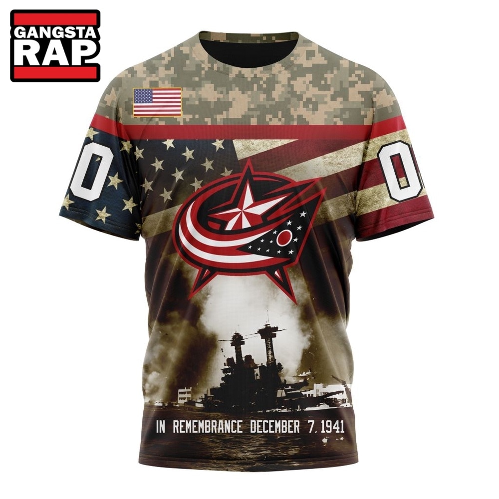 NHL Columbus Blue Jackets Specialized Unisex Kits Remember Pearl Harbor Hoodie, T Shirt , NHL 3D Shirt NHL Columbus Blue Jackets Specialized Unisex Kits Remember Pearl Harbor Hoodie, T Shirt , NHL 3D Shirt