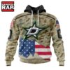 NHL Dallas Stars Specialized Kits For United State With Camo Color Hoodie, T Shirt , NHL 3D Shirt Nhl Dallas Stars Specialized Kits For United State With Camo Color Hoodie T Shirt 1