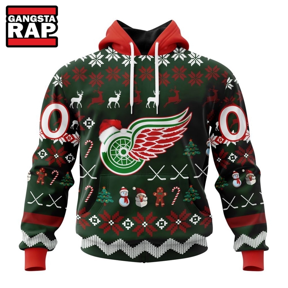 NHL Detroit Red Wings Hockey Christmas Is Coming 2026 Hoodie, T Shirt , NHL 3D Shirt Nhl Detroit Red Wings Hockey Christmas IS Coming 2026 Hoodie T Shirt 1