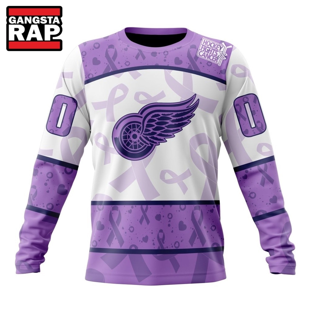 NHL Detroit Red Wings Special Lavender Fight Cancer Hoodie, T Shirt , NHL 3D Shirt NHL Detroit Red Wings Special Lavender Fight Cancer Hoodie, T Shirt , NHL 3D Shirt