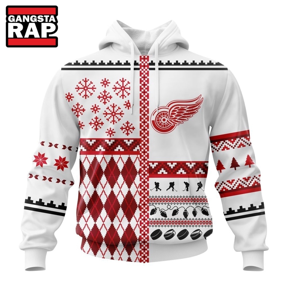 NHL Detroit Red Wings Specialized Christmas Is Coming New Design Hoodie, T Shirt , NHL 3D Shirt Nhl Detroit Red Wings Specialized Christmas IS Coming New Design Hoodie T Shirt 1