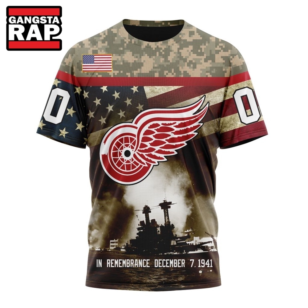 NHL Detroit Red Wings Specialized Unisex Kits Remember Pearl Harbor Hoodie, T Shirt , NHL 3D Shirt NHL Detroit Red Wings Specialized Unisex Kits Remember Pearl Harbor Hoodie, T Shirt , NHL 3D Shirt