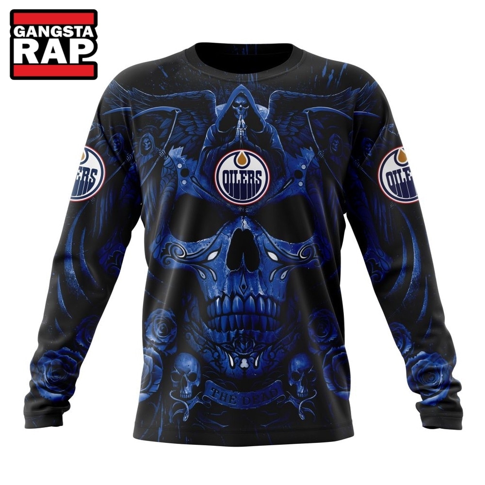 NHL Edmonton Oilers Special Design Halloween With Skull Art Hoodie, T Shirt , NHL 3D Shirt NHL Edmonton Oilers Special Design Halloween With Skull Art Hoodie, T Shirt , NHL 3D Shirt