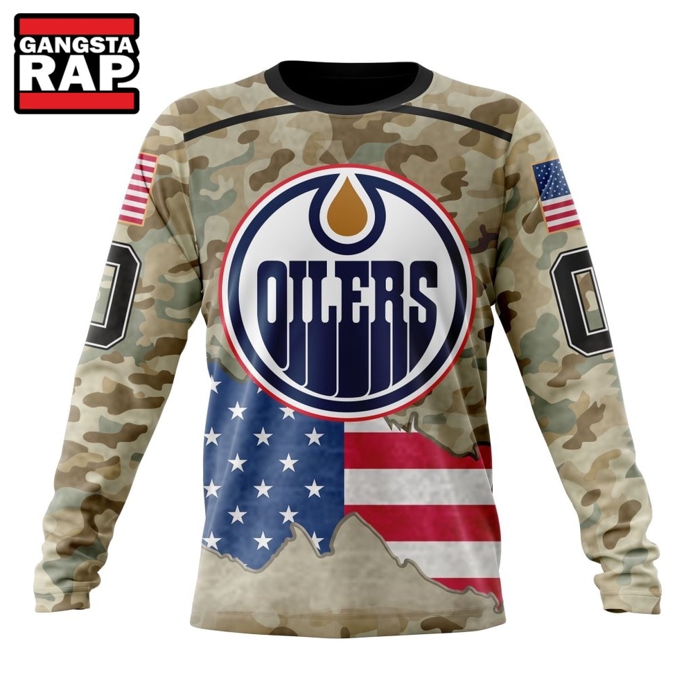 NHL Edmonton Oilers Specialized Kits For United State With Camo Color Hoodie, T Shirt , NHL 3D Shirt NHL Edmonton Oilers Specialized Kits For United State With Camo Color Hoodie, T Shirt , NHL 3D Shirt