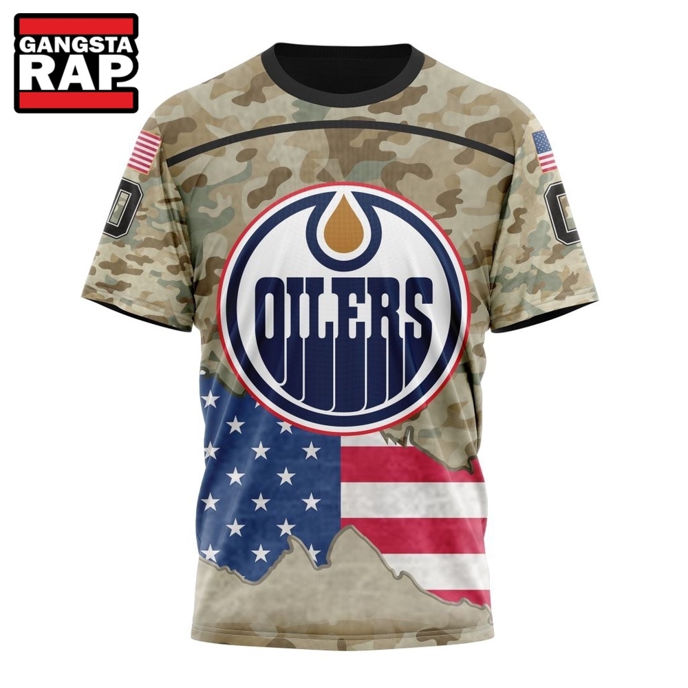 NHL Edmonton Oilers Specialized Kits For United State With Camo Color Hoodie, T Shirt , NHL 3D Shirt NHL Edmonton Oilers Specialized Kits For United State With Camo Color Hoodie, T Shirt , NHL 3D Shirt