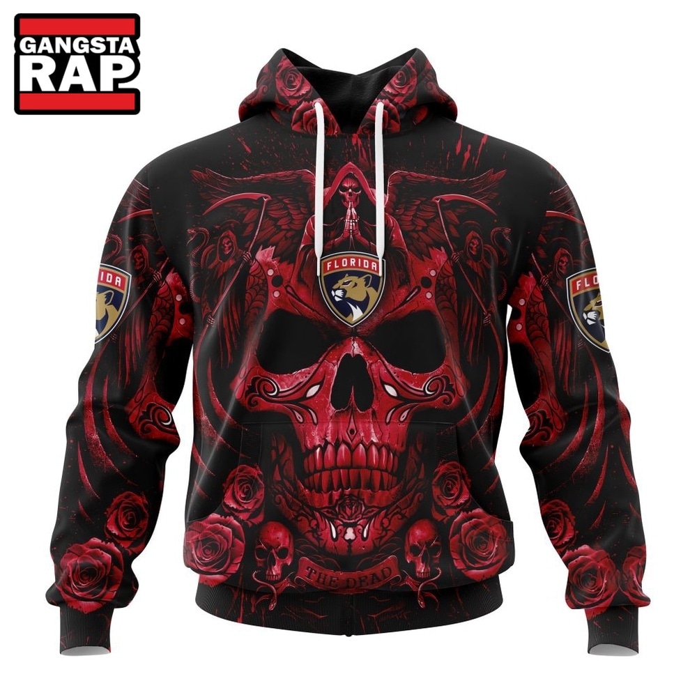 NHL Florida Panthers Special Design Halloween With Skull Art Hoodie, T Shirt , NHL 3D Shirt NHL Florida Panthers Special Design Halloween With Skull Art Hoodie, T Shirt , NHL 3D Shirt