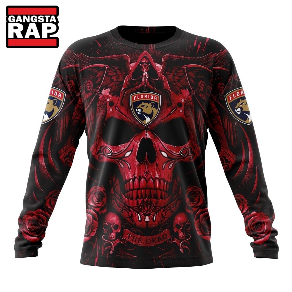NHL Florida Panthers Special Design Halloween With Skull Art Hoodie, T Shirt , NHL 3D Shirt NHL Florida Panthers Special Design Halloween With Skull Art Hoodie, T Shirt , NHL 3D Shirt