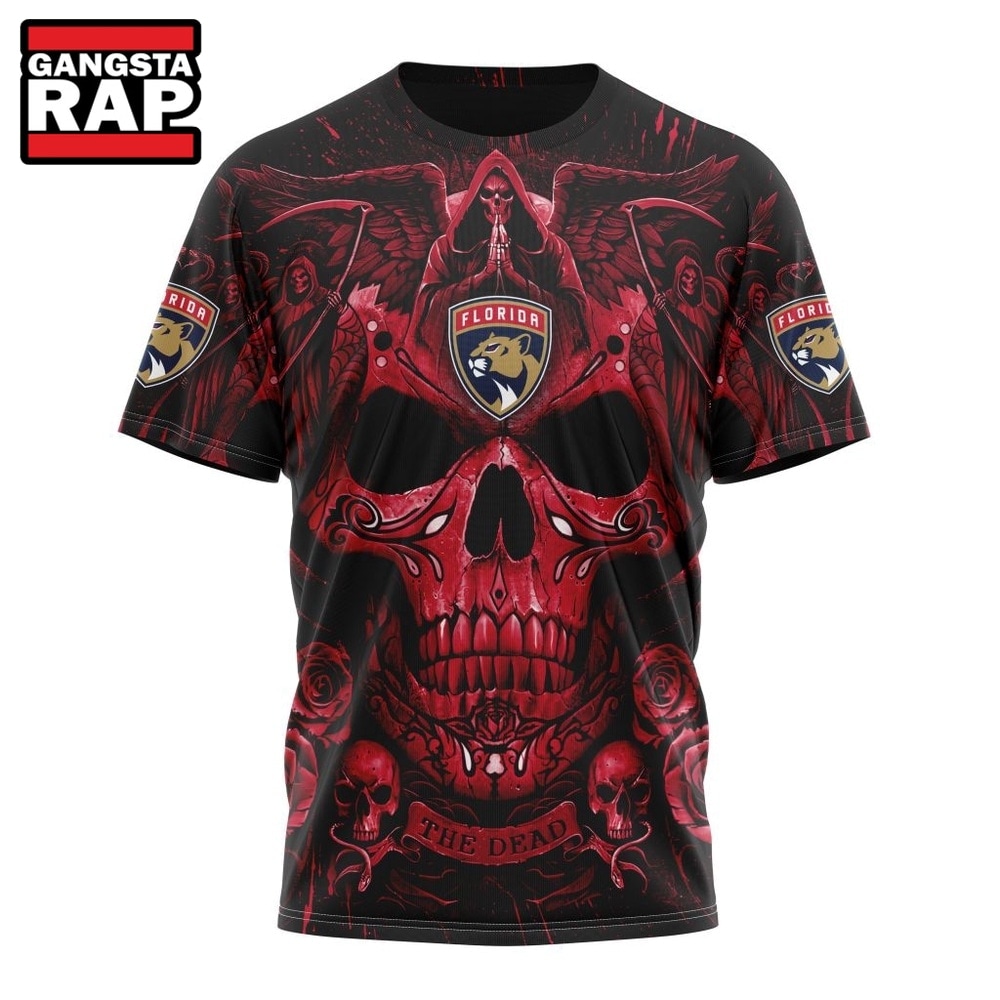NHL Florida Panthers Special Design Halloween With Skull Art Hoodie, T Shirt , NHL 3D Shirt NHL Florida Panthers Special Design Halloween With Skull Art Hoodie, T Shirt , NHL 3D Shirt