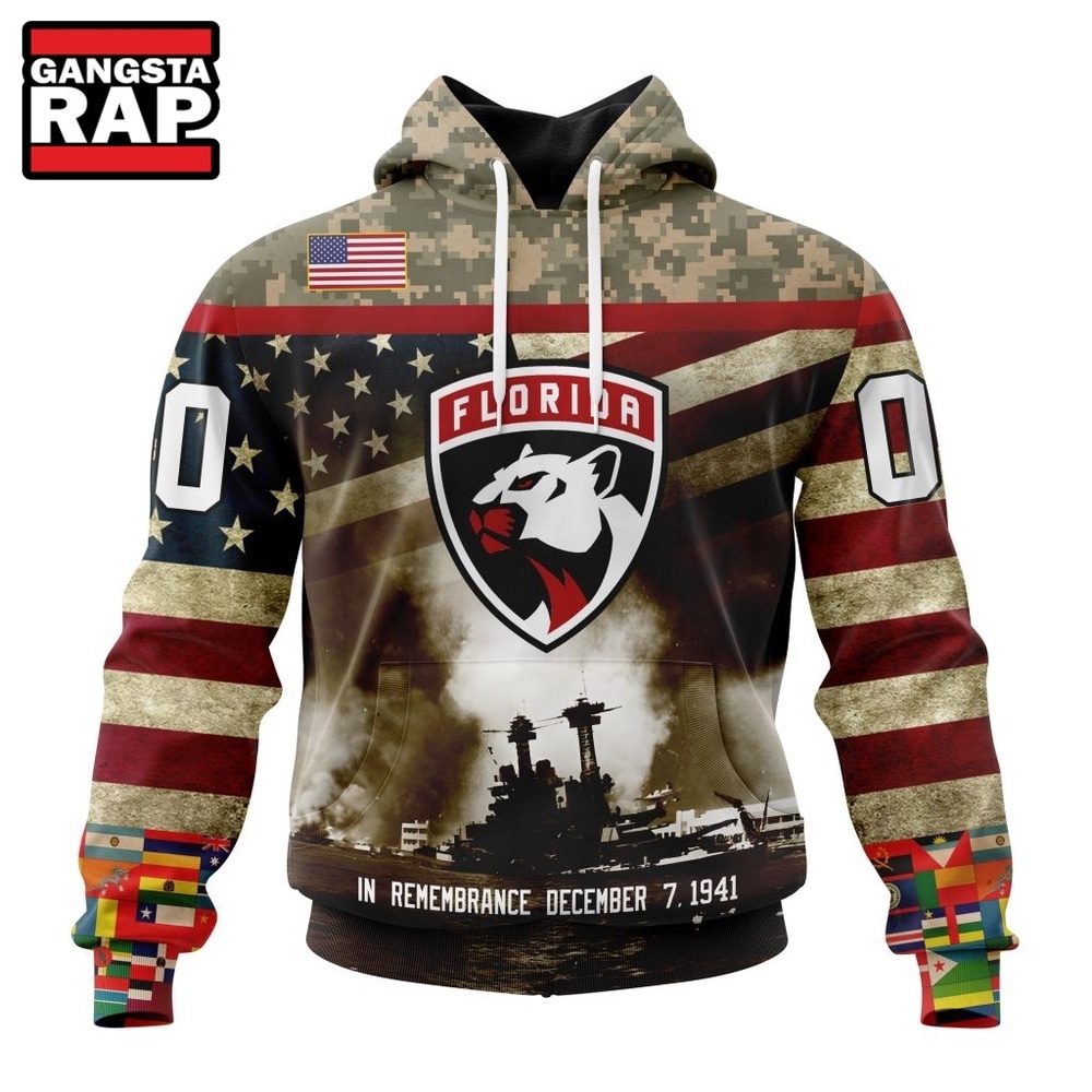 NHL Florida Panthers Specialized Unisex Kits Remember Pearl Harbor Hoodie, T Shirt , NHL 3D Shirt Nhl Florida Panthers Specialized Unisex Kits Remember Pearl Harbor Hoodie T Shirt 1