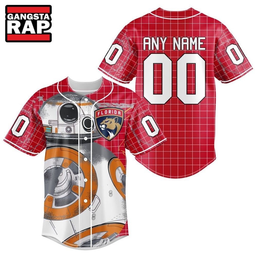 NHL Florida Panthers x BB 8 D Star War Baseball Jersey , NHL Baseball Shirt NHL Florida Panthers x BB 8 D Star War Baseball Jersey , NHL Baseball Shirt
