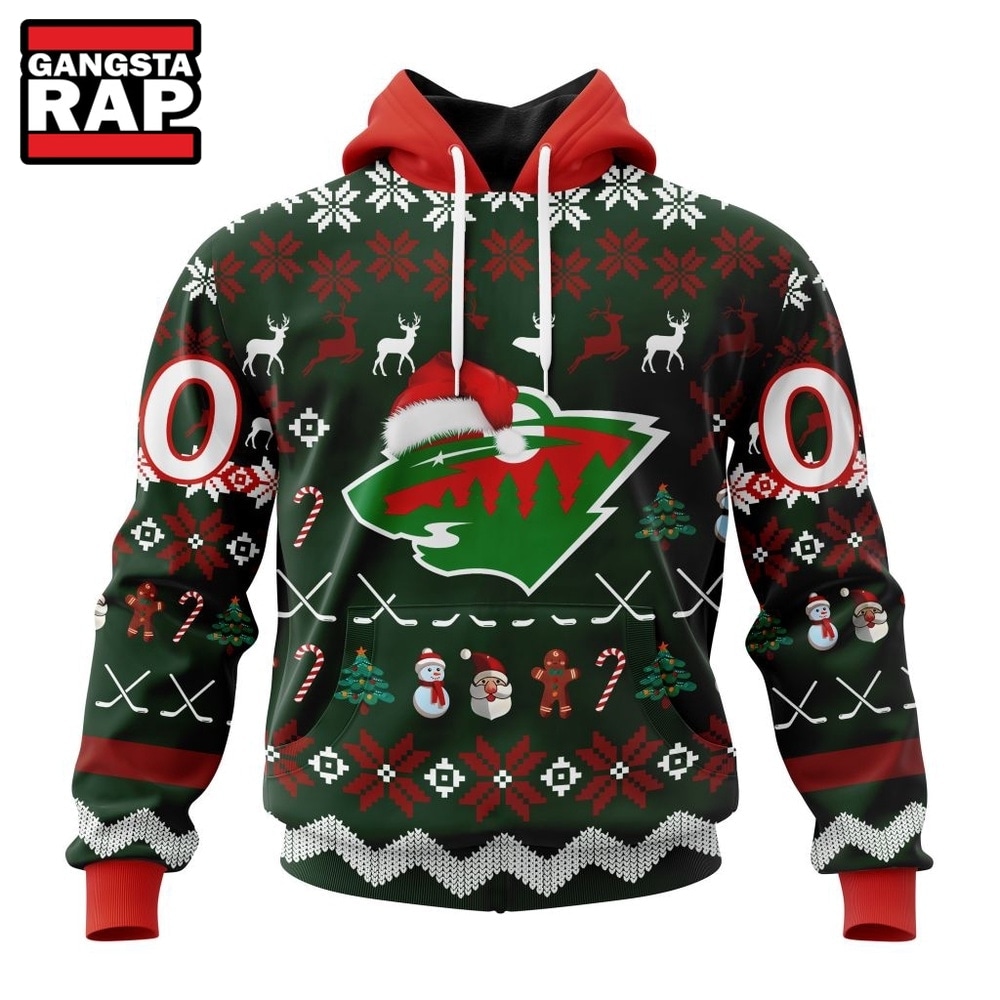 NHL Minnesota Wild Hockey Christmas Is Coming 2026 Hoodie, T Shirt , NHL 3D Shirt Nhl Minnesota Wild Hockey Christmas IS Coming 2026 Hoodie T Shirt 1