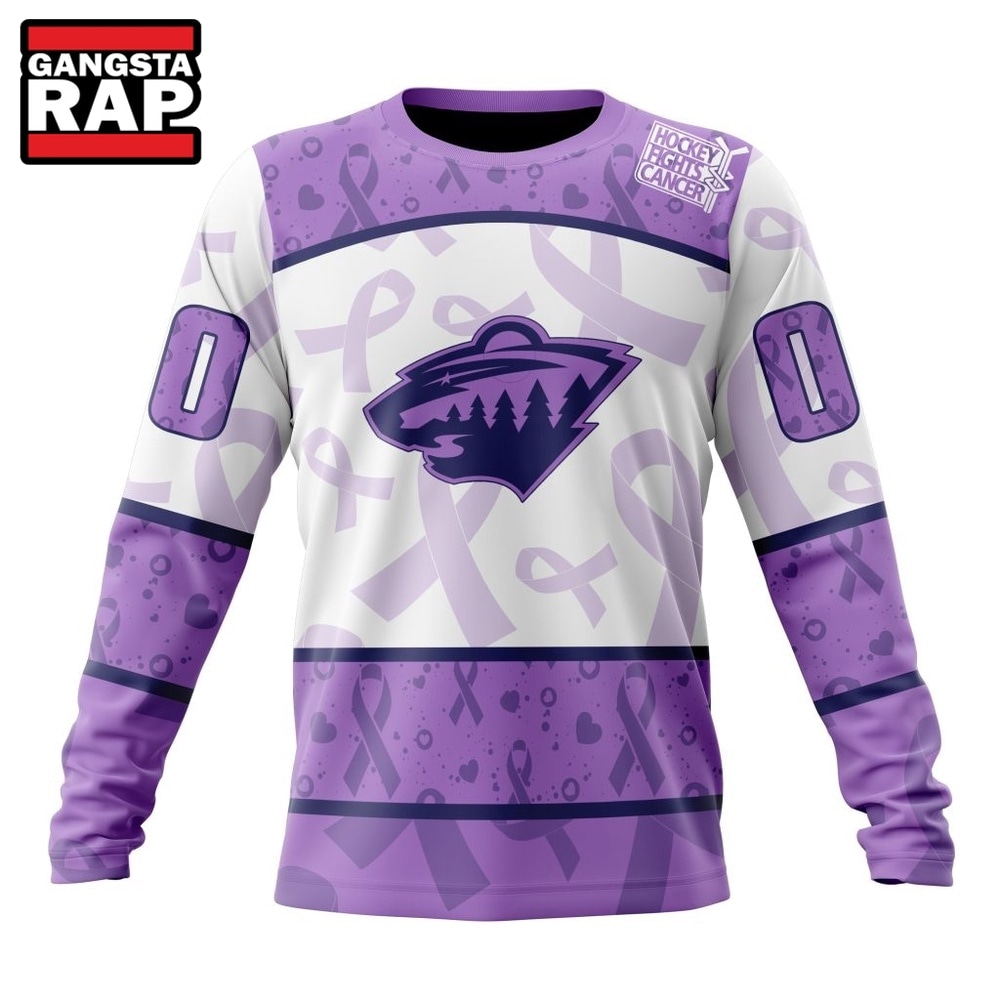 NHL Minnesota Wild Special Lavender Fight Cancer Hoodie, T Shirt , NHL 3D Shirt NHL Minnesota Wild Special Lavender Fight Cancer Hoodie, T Shirt , NHL 3D Shirt