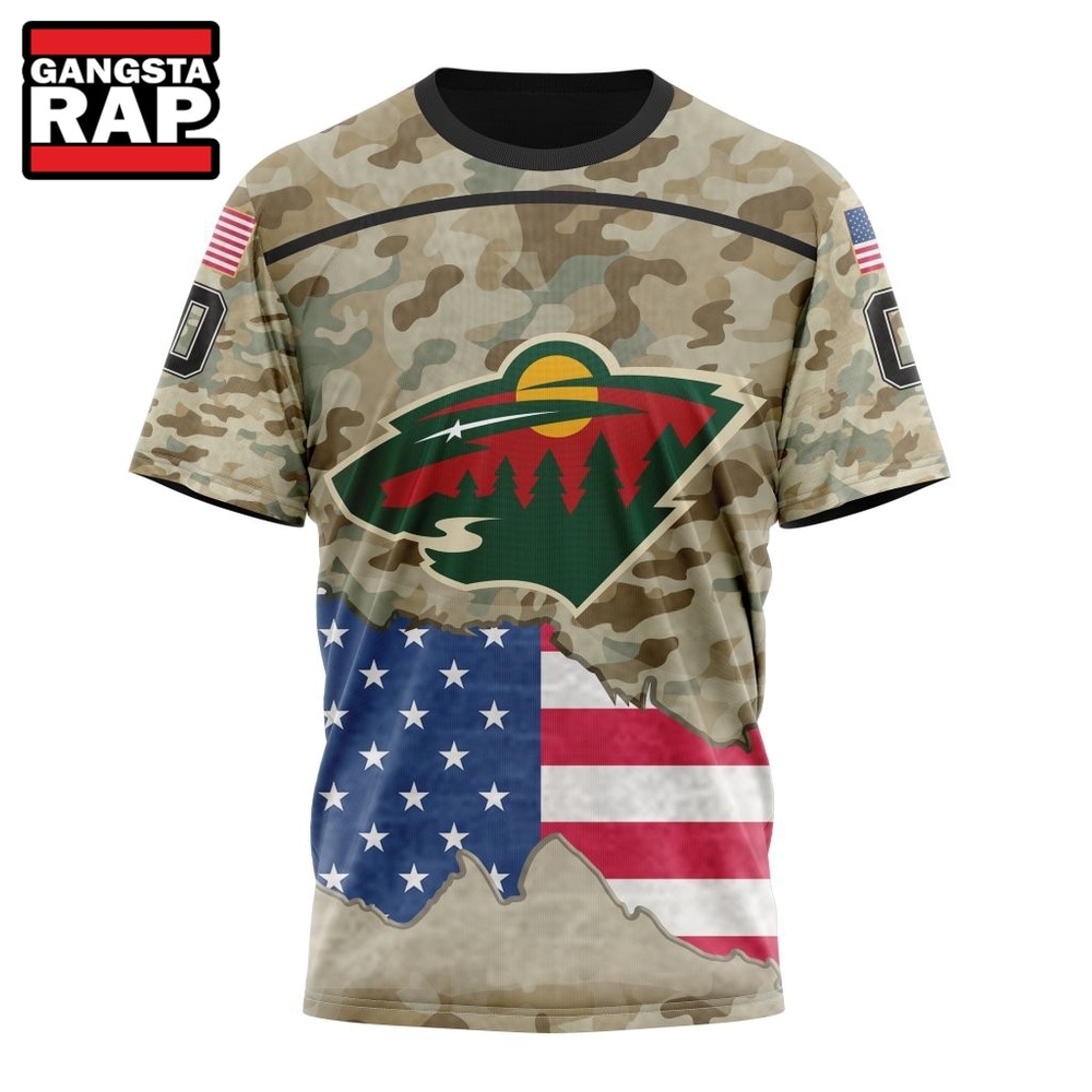NHL Minnesota Wild Specialized Kits For United State With Camo Color Hoodie, T Shirt , NHL 3D Shirt NHL Minnesota Wild Specialized Kits For United State With Camo Color Hoodie, T Shirt , NHL 3D Shirt