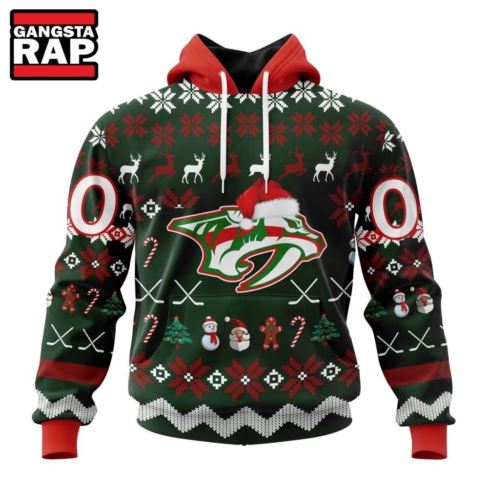 NHL Nashville Predators Hockey Christmas Is Coming 2026 Hoodie, T Shirt , NHL 3D Shirt Nhl Nashville Predators Hockey Christmas IS Coming 2026 Hoodie T Shirt 1