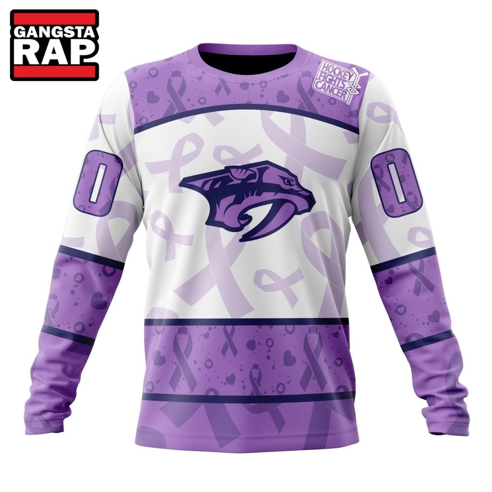 NHL Nashville Predators Special Lavender Fight Cancer Hoodie, T Shirt , NHL 3D Shirt NHL Nashville Predators Special Lavender Fight Cancer Hoodie, T Shirt , NHL 3D Shirt