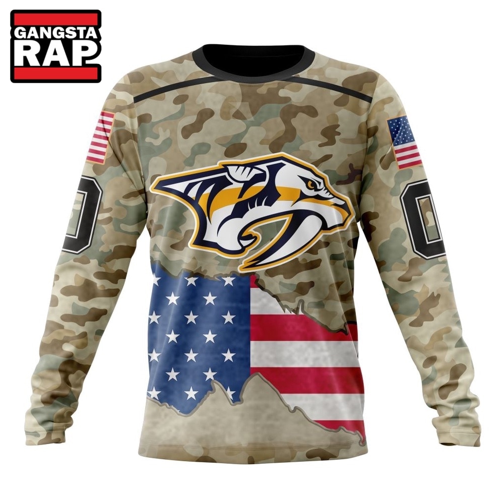 NHL Nashville Predators Specialized Kits For United State With Camo Color Hoodie, T Shirt , NHL 3D Shirt NHL Nashville Predators Specialized Kits For United State With Camo Color Hoodie, T Shirt , NHL 3D Shirt