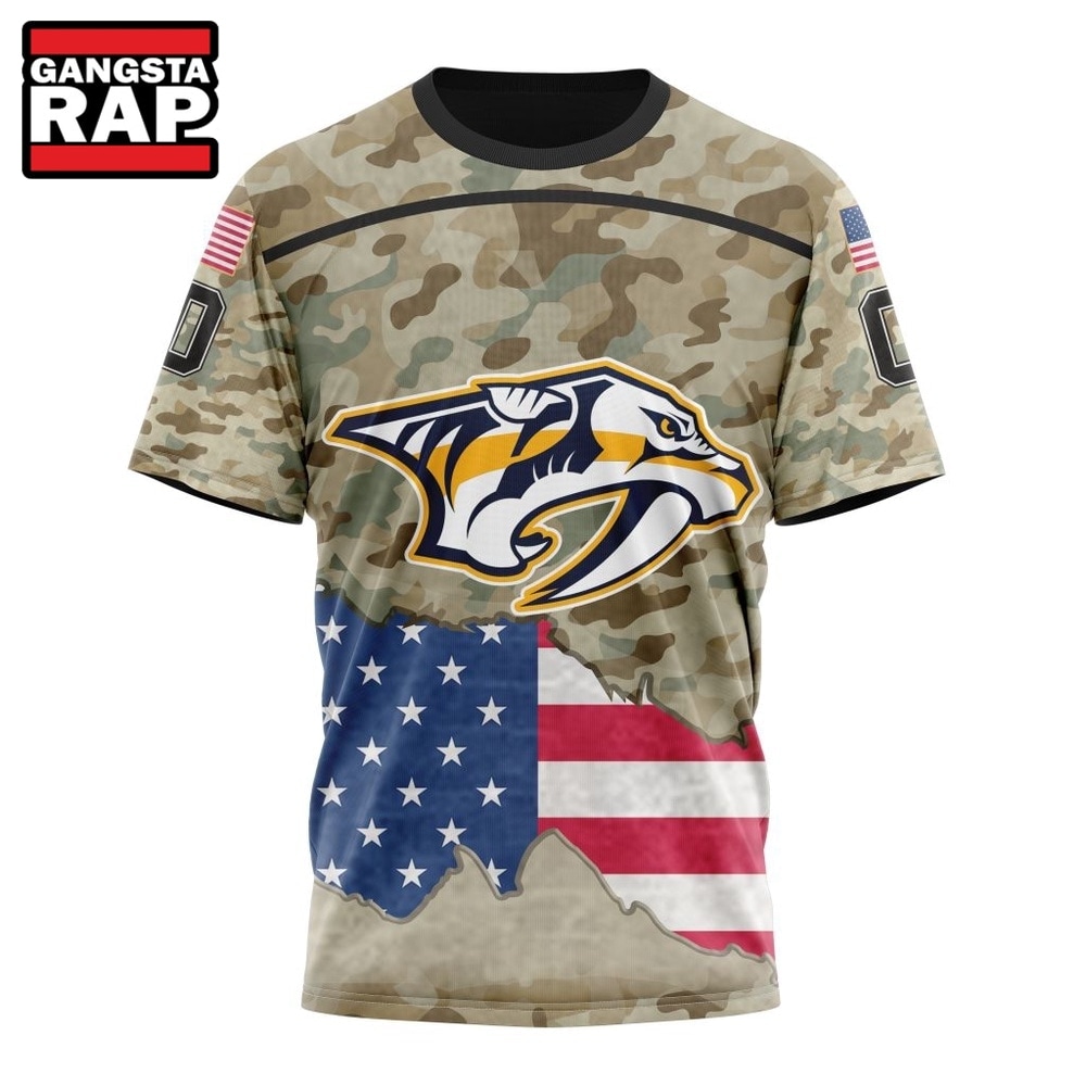 NHL Nashville Predators Specialized Kits For United State With Camo Color Hoodie, T Shirt , NHL 3D Shirt NHL Nashville Predators Specialized Kits For United State With Camo Color Hoodie, T Shirt , NHL 3D Shirt