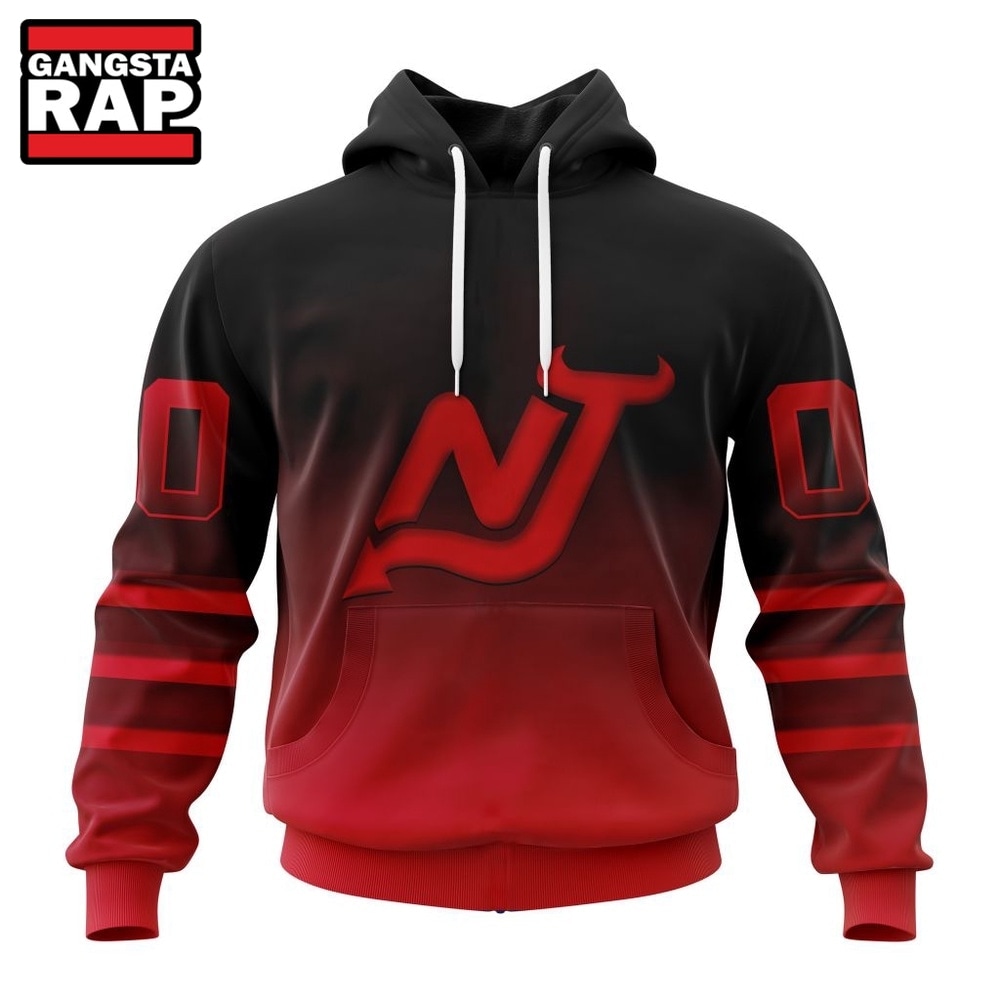 NHL New Jersey Devils Special Retro Gradient Design Hoodie, T Shirt, NHL 3D Shirt Nhl New Jersey Devils Special Retro Gradient Design Hoodie T Shirt 1