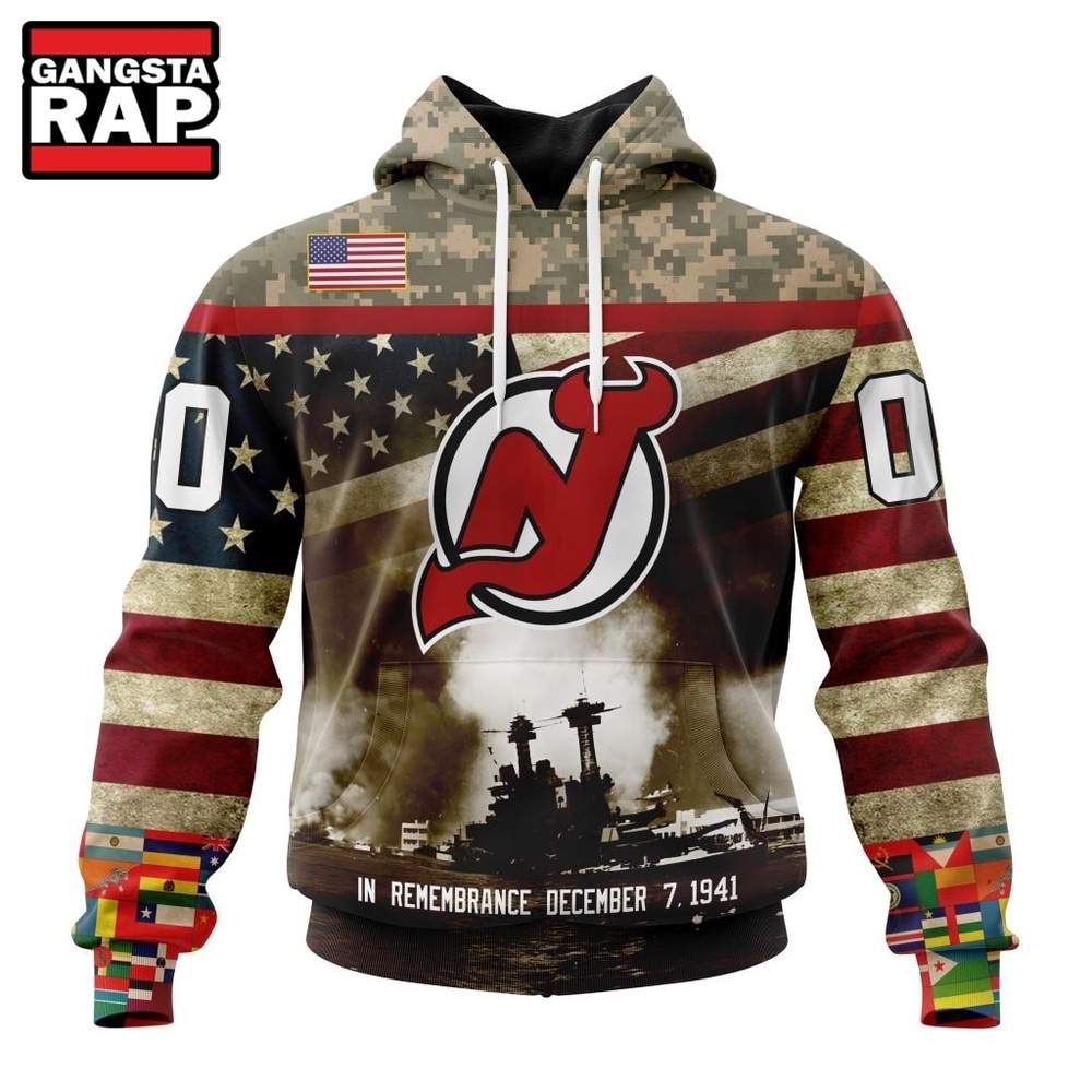 NHL New Jersey Devils Specialized Unisex Kits Remember Pearl Harbor Hoodie, T Shirt , NHL 3D Shirt Nhl New Jersey Devils Specialized Unisex Kits Remember Pearl Harbor Hoodie T Shirt 1
